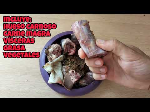 Menú BARF en trozos sin triturar de Natuka